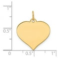 thumbnail image 2 of 14k Yellow Gold Solid Polished Love Heart Disc Charm 22x18mm Wide Pendant Necklace for Women, 2 of 2