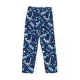 thumbnail image 4 of Kdxio Blue Bus Print Men's Sleep Pajama Pant Lounge Pants with Pockets, 4 of 8