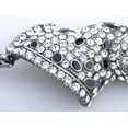 thumbnail image 4 of Dazzle Clear Swarovski Crystal Rhinestone Element Leopard King Crown Pin Brooch, 4 of 5