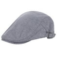 thumbnail image 4 of Men's Vintage Duckbill Newsboy Beret Solid Ivy Cap Cabbie Driving Flat Cap, 4 of 7