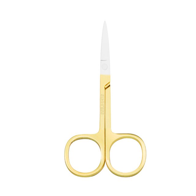 Eyebrow Scissors Household Simple Stainless Steel Brow Shape Tools Convenient Personal Care Trimmer Beauty Tool for Makeup Use Golden 08
