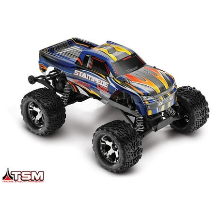Traxxas TRA36076-3-BLUE Stampede VXL 1-10 Scale Monster Truck Ready to Run with TSM - Blue