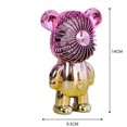 thumbnail image 4 of Ventilador de mano Yuxing ventilador de aire portátil de plástico en forma de oso recargable por USB oro rojo, 4 of 5