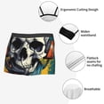 thumbnail image 3 of Balery Modern Hip-Hop Skull Calzoncillos bóxer para hombre, ropa interior de algodón suave y transpirable con cinturilla de nailon-X-Large, 3 of 5
