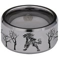 thumbnail image 2 of Tribal Werewolf Tungsten Carbide Ring, 2 of 9