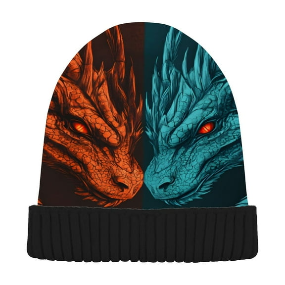 joogoo Cool Dragon Beanie Hats Cuffed Winter Warm Knit Thick Beanies