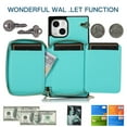 thumbnail image 4 of TECH CIRCLE For iPhone 14 Pro Max Wallet Case,Card Holder Phone Case for Women, Zipper PU Leather Purse Kickstand Folio Flip Case with Crossbody Strap for Apple iPhone 14 Pro Max 6.7" 2022,Mint, 4 of 8