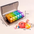 thumbnail image 2 of HUGFEG Weekly Pill Organizer 2 Time a Day，Pill Dispensers， Pill Box 7 Day with One-Side Large Opening Design for Easy Filling ，2 Times a Day AM/PM Pill Case, for Vitamins/Fish Oils (Black AZ824-11310, 2 of 7