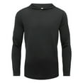 thumbnail image 3 of JTieacloth Mens Compression Cold Gear Long Sleeve Hooded Workout Shirt Athletic Performance Top Wicking Gym Tee For Running Training Fitness, 3 of 5
