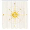 thumbnail image 3 of Ambesonne Compass Shower Curtain, Vintage Sailing Device, 69"Wx84"L, Yellow, 3 of 3