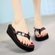 thumbnail image 1 of Chanclas florales de verano para mujer, chanclas con plataforma y tacón de cuña, zapatos de playa Wmkox8yii  hj789, 1 of 3