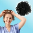 thumbnail image 3 of Unique Bargains 1 Pc Scrunchie Fashion Lazy Style Hair Elastics Black, 3 of 5