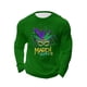 thumbnail image 5 of Ceisia Men's Mardi Gras Mask & Feather Print Waffle Knit Crew Neck Long Sleeve T-Shirt Gift, 5 of 5