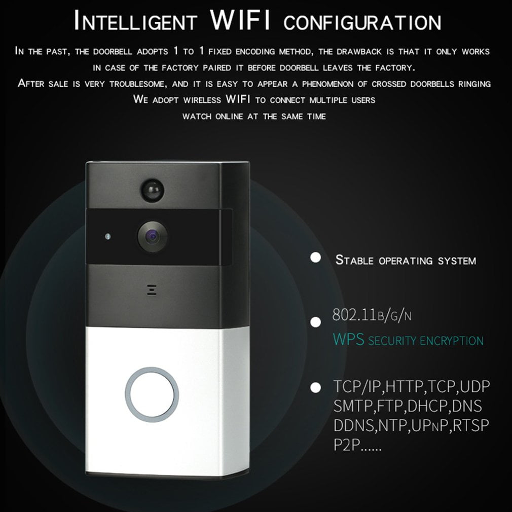 IR night vision PIR Monitor Wireless Wifi Video Doorbell Intercom Camera WF06