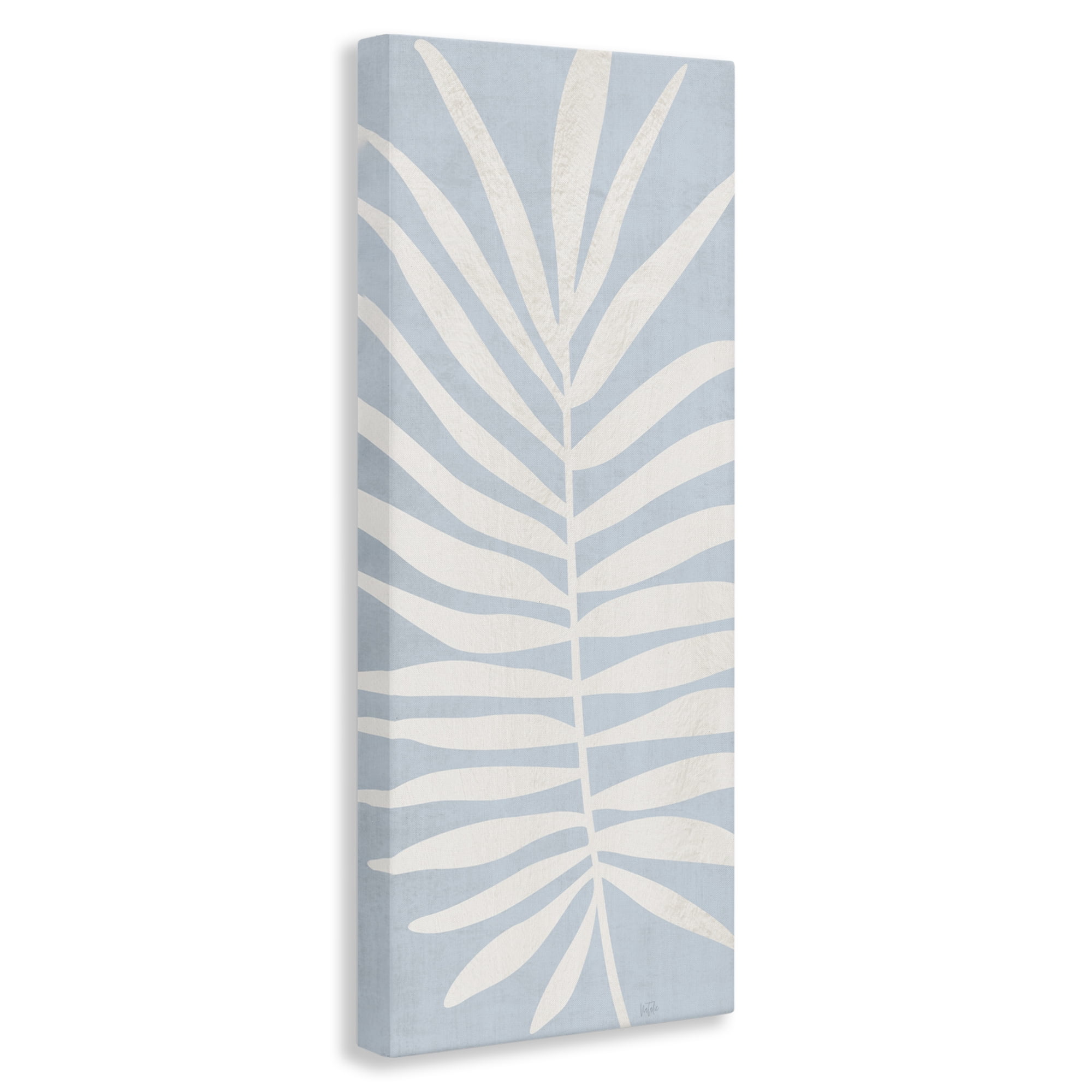 Stupell Industries Leaf Silhouette on Sky Blue Canvas Wall Art, design by Natalie Carpentieri