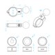 thumbnail image 5 of Adaptador Montaje en Bicicleta Cabeza Esférica Ajustable para Soporte Motocicleta, 5 of 9