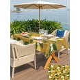 thumbnail image 5 of Outdoor Tablecloth with Umbrella Hole for Patio/Picnic/Party/Camping, Lemons Leaves Waterproof Table Cloth Rectangle Table Cover Washable, Summer Fruits Floral Botanical Brown (60"x 84"), 5 of 8