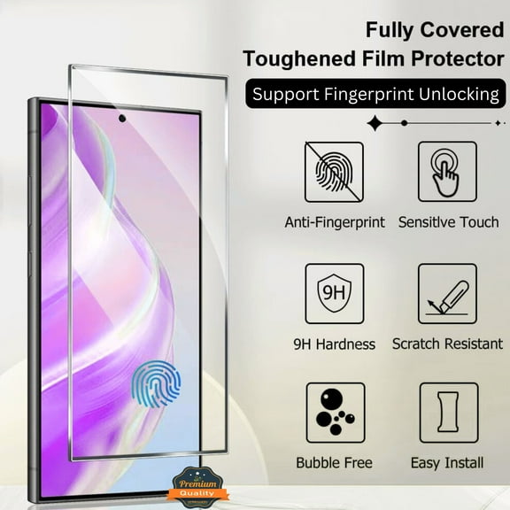 For Samsung Galaxy S20 5G Tempered Glass Screen Protector with Fingerprint Unlocking 3D Curved Edge Full Glue & Full Coverage Cover, XPM Protector [Clear Black]