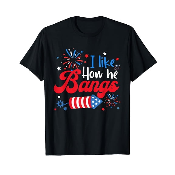I Like Her Fireworks Explodes Funny Couple 4th of July T-Shirt