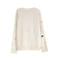 thumbnail image 5 of HongQid Womens Pullover Sweaters Long Sleeve Crewneck Casual Loose Knit Jumper Tops, 5 of 5
