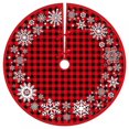 thumbnail image 1 of 35.4” Merry Christmas Christmas Tree Skirt with Snowflake Pattern for  Winter Holiday Party Decoration, 1 of 7