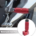 thumbnail image 2 of Unique Bargains 1 Pair Red Motorcycle Folding Foot Pegs Aluminum Alloy Motor Footrests Pedals Universal Foot Pegs Replacement, 2 of 6