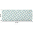 thumbnail image 7 of Light Blue and Cream Checkered Pattern Kitchen Rug Mat,Kitchen Runner Rugs Non Skid Washable,Decorative Kitchen Floor Mats for Kitchen,Sink,Laundry,17"x47.2", 7 of 7