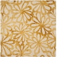thumbnail image 3 of Safavieh Dip Dye Jessamine Floral Wool Area Rug, Beige/Gold, 5' x 5' Square, 3 of 12