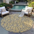 thumbnail image 6 of Addison Rugs Chantille Indoor/Outdoor Transitional Geometric Gold Washable Round Rug, 8' x 8', 6 of 6