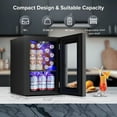 thumbnail image 3 of Auseo 24 Can Glass Door Mini Fridge – Beverage Refrigerator with Touch Control, Wine Cooler for Bottles & Beer, Small Fridge for Bedroom/Office/Bar, 3 of 11