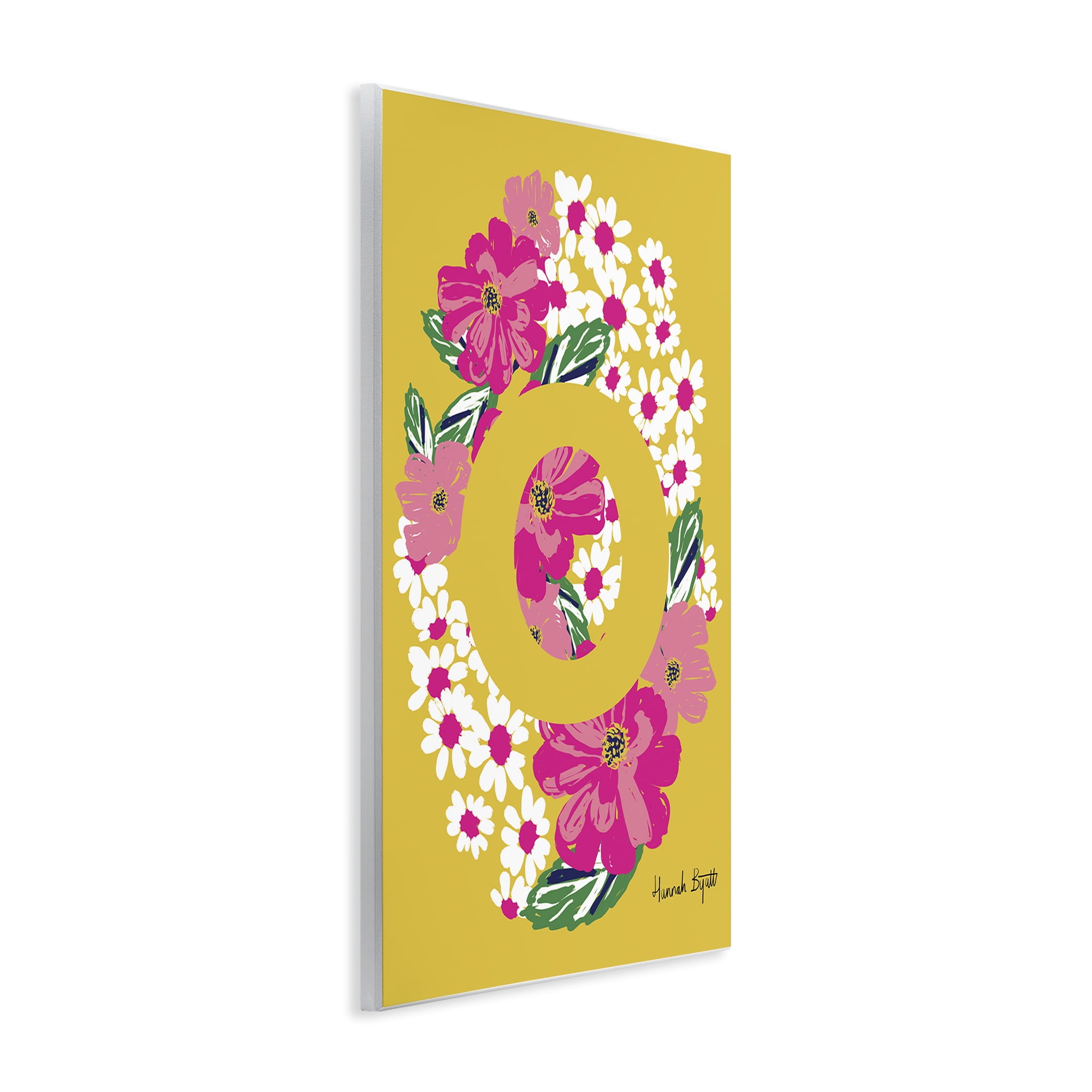 Stupell Industries Floral Bloom Letter O Botanical & Floral Painting Unframed Art Print Wall Art, 13 x 19