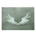 thumbnail image 1 of Grunge Cutting Board, Old-Fashion Coat of Arms Wings in Front of Cracked Dirty Wall Royal Insignia Design, Decorative Tempered Glass Cutting and Serving Board, Large Size, Grey White, by Ambesonne, 1 of 1