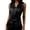 *Black, variant on ClodeEU Women's Satin Wrap Ruched Tie Side Tank Top ,Deep V Neck Sleeveless Elegant Blouse Black,Womens Plus S