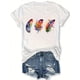 thumbnail image 3 of Women's Lightweight White Crew Neck T-Shirt with Vibrant Print - Short Sleeve, Casual Spring/Summer Top, Polyester Knit Fabric, Machine Washable, Casual Attire | Graphic Shirt | Machine Washable Top, 3 of 8