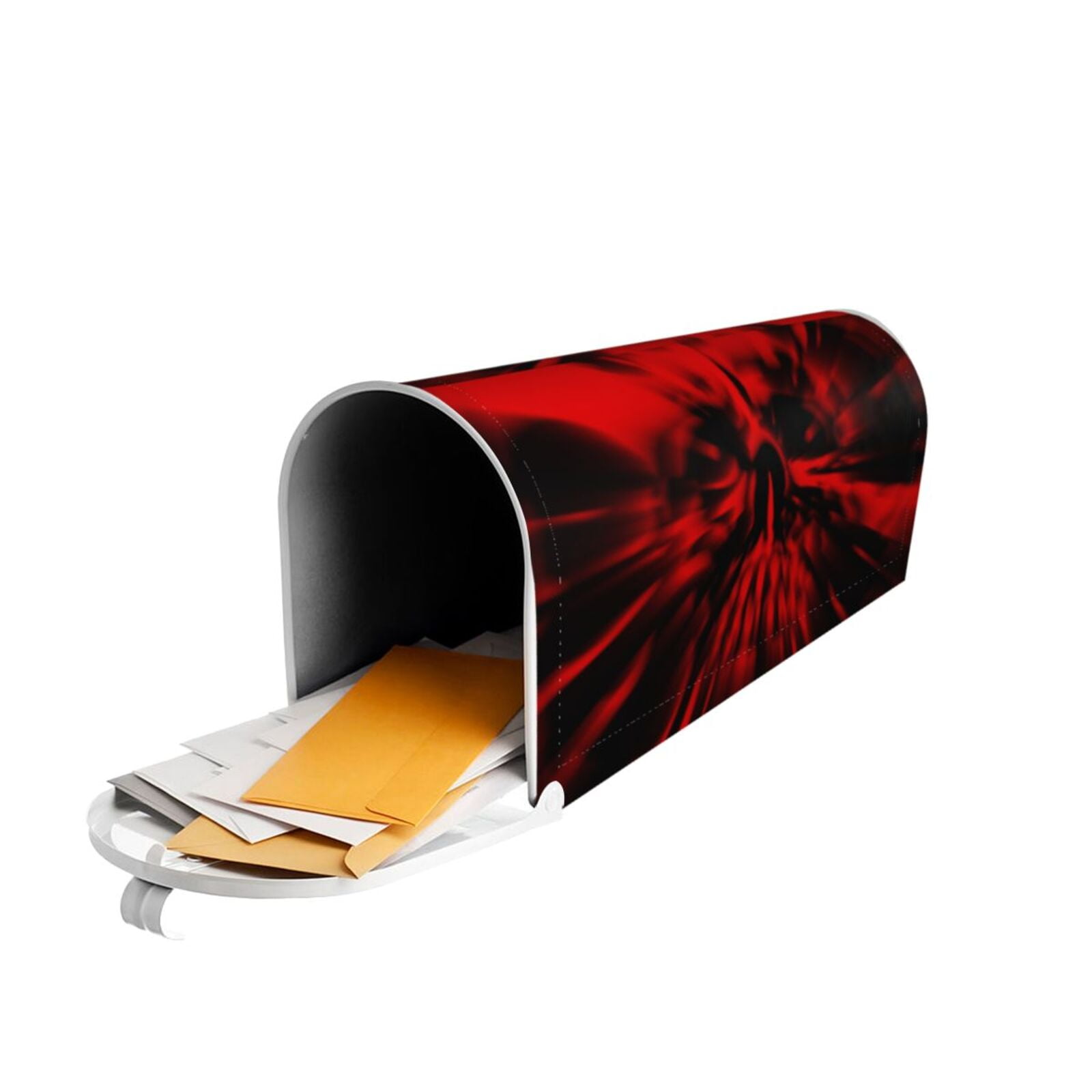 Picia The Red Head Skull Magnetic Mailbox Cover Standard Size-21x18 in