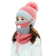 thumbnail image 2 of Zhaomeidaxi Fleece Lined Womens Beanie Knit Hat, Winter Scarf Mask Set,Girls Warm Hat Earmuffs Cap with Pom, 2 of 4