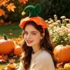 Ltvvegg Halloween Headbands for Women, Pumpkin Hairband Headwear for Halloween Costume Cosplay Party Favors