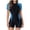 *Blue, variant on VBVC Women's One Piece Athletic Swimsuit,Ladies Zip Front Bathing Set,Short Sleeve Sports Surf Jumpsuit For Women,Blue,Size L