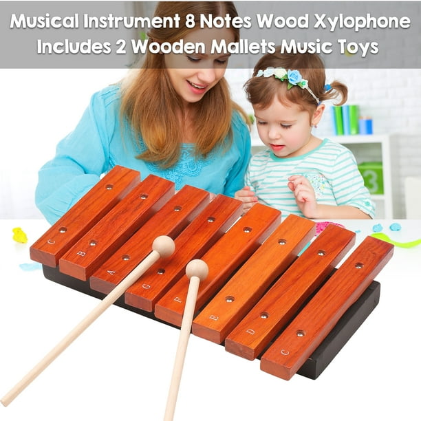 32-note Xylophone Educational Glockenspiel Wooden Base Solid