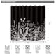 thumbnail image 5 of Cortina de ducha floral negra con flores silvestres, hierbas botánicas, plantas, naturaleza, flores, hojas, bosquejo, tela impermeable, 72 x 72 pulgadas, 5 of 5