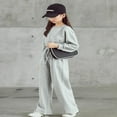 thumbnail image 4 of Mercatoo Girls' Clothing Sets 2 Piece Long Sleeve Solid Sweatshirt Wide Legged Cute Pant Kids Girls Fall Outfits Sweatsuits, 4 of 9