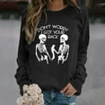 thumbnail image 3 of JYLPZYR Halloween Tshirt Costume Women's I Got Your Back Skeleton Crew Neck Sweatshirt (Black,M), 3 of 4
