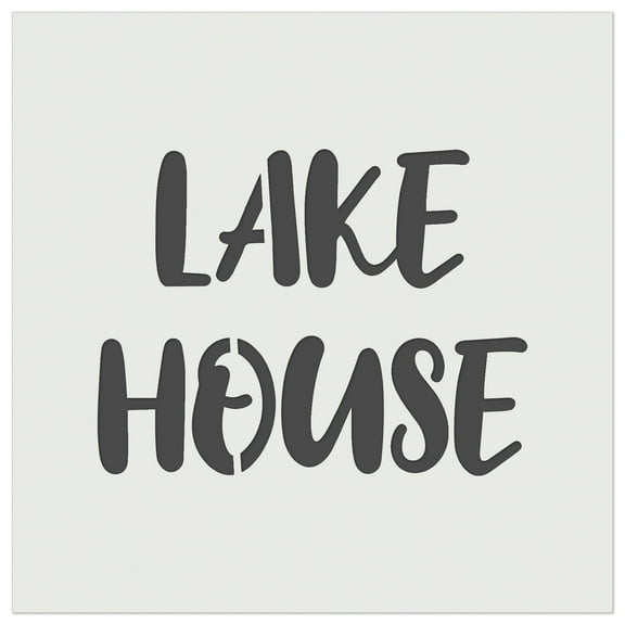 Lake House Fun Sign DIY Cookie Wall Craft Stencil - 5.5 Inch