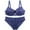 Dark Blue, variant on yillto Womens Bra Sets 2 Piece Lace V Neck Bralettes and High Waist Panty Matching Underwear Outfits