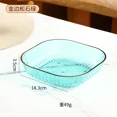 thumbnail image 1 of 4Pcs Transparent Square Fruit Plates Living Room Nut Snack Fruit Tray Party Table Candy Food Storage Tray Fruit Plate Bone Disc 4Pcs Turquoise, 1 of 6