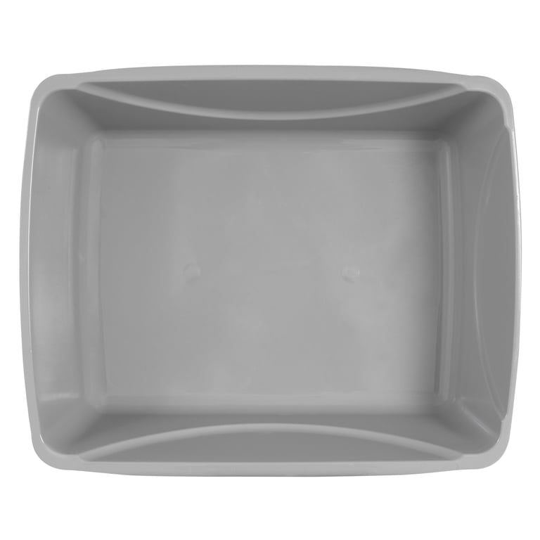 Petmate Basic Open Top Cat Litter Pan, Large Gray photo 5