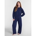 thumbnail image 2 of No Boundaries Pullover Crewneck Sleep Top with Long Sleeves, Women's XXS-3X, 2 of 5