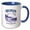 Blue/White, variant on 3drose, Michigan State, the Usa. the Great Lakes State. Established in 1837, 11oz Two-tone Green Mug