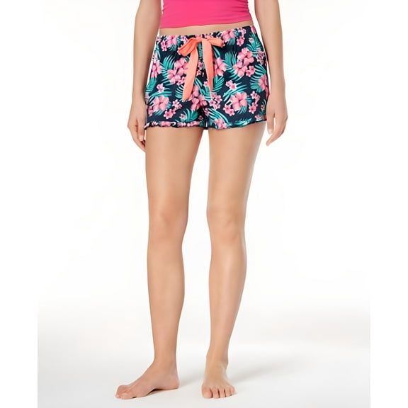 Jenni by Jennifer Moore Printed Boxer Pajama Shorts (Tropical Floral, XS)