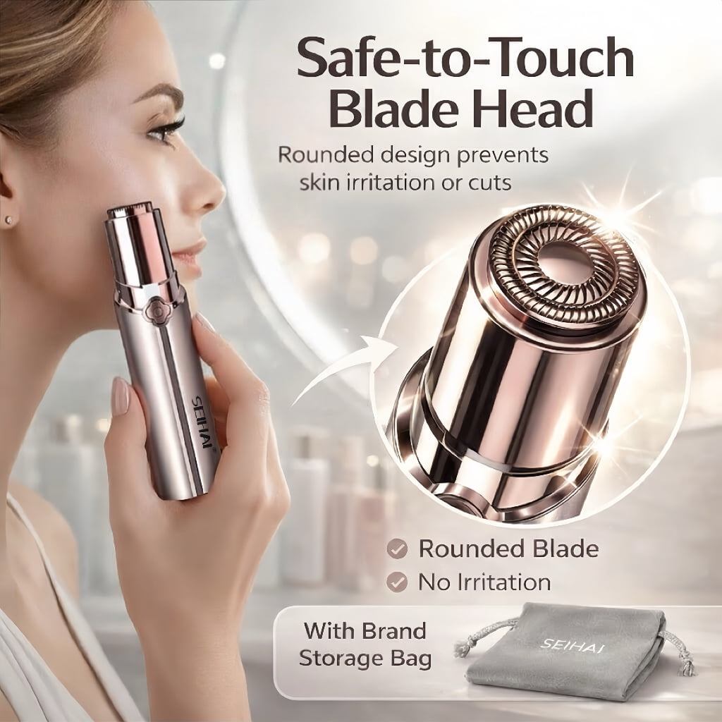 Facial Hair Removal for Women, SEIHAI Hair Removal Device, Rechargeable Hair Remover for Women, Facial Hair Remover for Face, Upper Lip, Chin